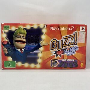 Buzz The Big Quiz Boxed PS2 PlayStation 2 PAL Game & Buzzers Free Tracked Post