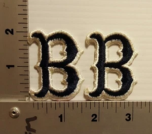 2-PCS BOSTON REDSOX   VINTAGE EMBROIDERED PATCH - Picture 1 of 2