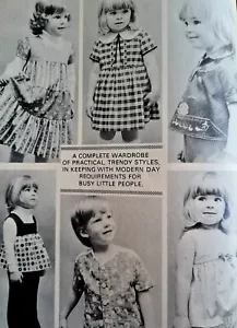 1970s Tiered Dress Overalls Ra Ra Toddler Clothes Sewing Pattern Enid Gilchrist - Picture 1 of 5