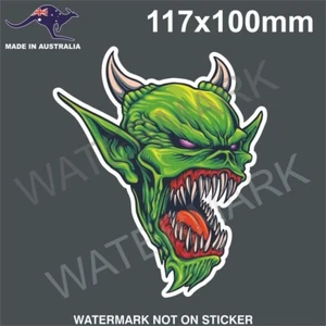 PEGATINA DEMONIO DIABLO CABEZA DE MONSTRUO ZOMBIE - Imagen 1 de 1