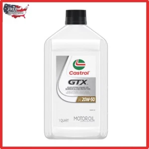 Castrol GTX Conventional Engine Oil 20W-50 1 Quart ( 1 PACK ) Free shipping - Picture 1 of 3