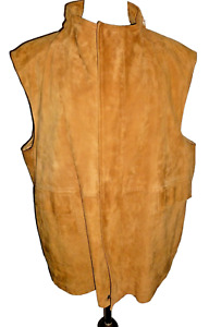 Larusmiani Milano Mens Suede Supersoft Leather Vest Jacket $2700 Hooded sz 48