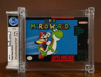 Super Mario World WATA 9.0 A Factory Sealed SNES Super Nintendo VGA CGC New - Image 1 of 2