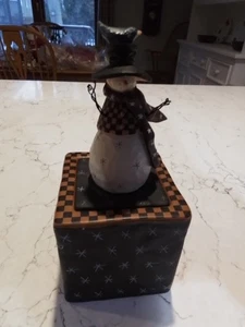 Ancienne boite à bougies bonhomme de neige Williraye Studios - Photo 1/3