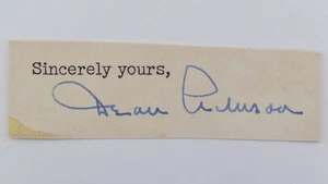 Dean Acheson, Autogrammausschnitt, Diplomat des Kalten Krieges & US-Außenminister - Bild 1 von 1