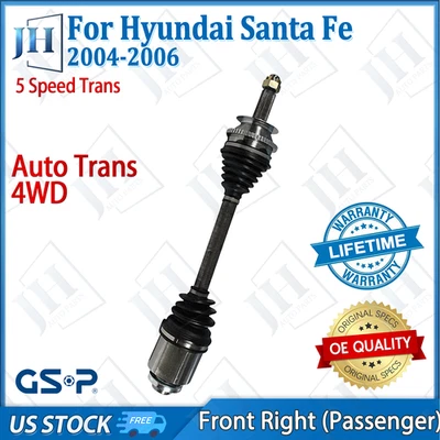Eje CV pasajero delantero derecho original para Hyundai Santa Fe 2004 05 06 4x4 automático Foto 1 de 4
