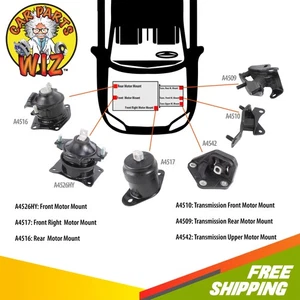Engine NEW Motor & Trans Mount Kit Fits 03-07 Honda Accord 2.4L DOHC K24A4 K24A8 - Picture 1 of 5