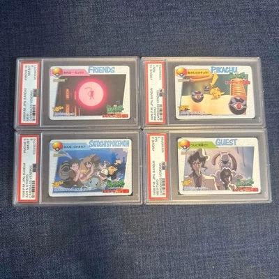 PSA 9 8 7  Pokémon Carddass Anime Collection “Mewtwo Strikes Back” 4-card set - Image 1 of 4