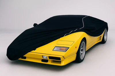 Cubierta elástica interior para garaje completo Carcover para Lamborghini Countach negra Foto 1 de 4