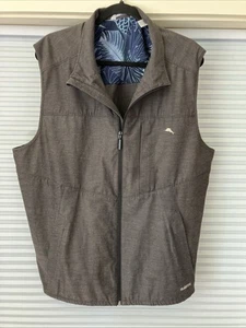 EUC Tommy Bahama CHIP & RUN VEST Island Zone Mens Full Zip Gray Jacket XL $165 - Picture 1 of 7