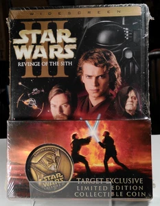 Star Wars Episode 3-Revenge of the Sith (DVD, 2005) Target Exclusive Coin Sealed - Imagen 1 de 2