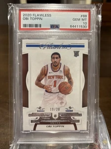 2020-21 Flawless Diamond /20 Obi Toppin Rookie #88 Indiana Pacers PSA 10 Knicks - Bild 1 von 1