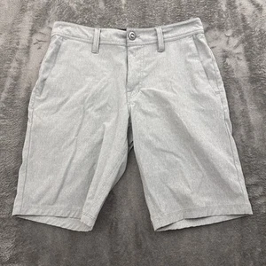 Volcom Shorts Men’s Size 28 Surf And Turf Light Gray 4 Way Stretch Hybrid - Picture 1 of 13