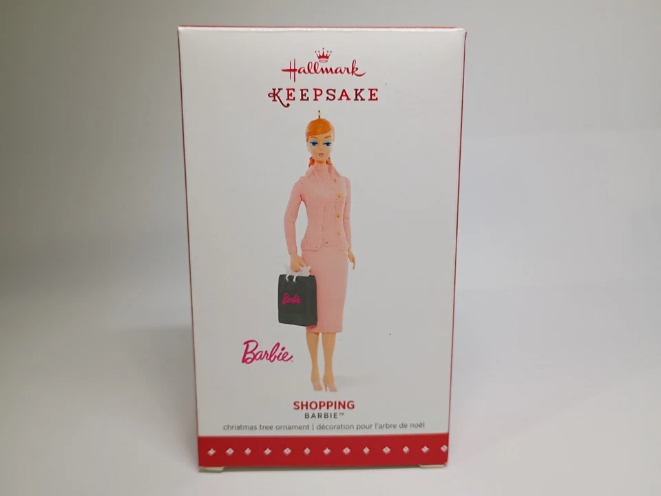 Compras Barbie Sello Recuerdo Adorno de Navidad Rosa 2015 Traje Rosa Nuevo en Caja Foto 1 de 1