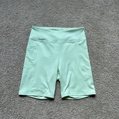 Tek Gear Bright Green Biker Shorts – Medium – High Rise – Lululemon Esque - Image 1 of 3