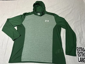 UNDER ARMOUR Hombre Talla 2XL - EXTRA EXTRA GRANDE Manga Larga Fina Sudadera con Capucha - VERDE - Imagen 1 de 17