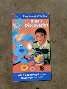 Blue's Clues - Blue's Discoveries VHS 1999 Nick Jr Orange Tape Nickelodeon - Picture 1 of 3