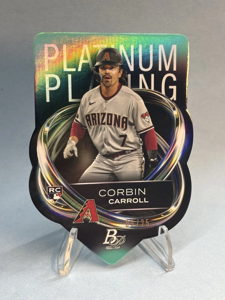2023 Bowman Platinum Corbin Carroll Platinum Plating #/25 #PPD-2 Arizona Dbacks - Image 1 of 2
