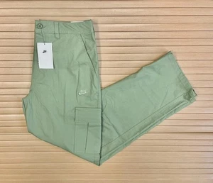 Nike Club Cargo Trousers Woven Cotton Ripstop Green Futura Mens W32 L30 RRP £75 - Picture 1 of 17