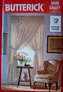 Butterick 5688 Sew Pattern Window Treatments Curtains Ruffles Valance Priscilla - Picture 1 of 2