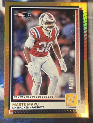2025 Panini Donruss Marte Mapu Gold 2/15 #103 New England Patriots - Image 1 of 3