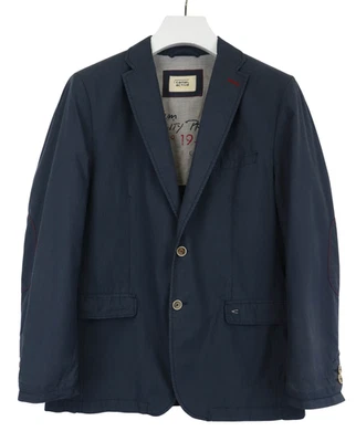 CAMEL ACTIVE Blazer Men's EU 50 Pinstripe Single-Breasted Blue Shawl Lapel - Image 1 of 4