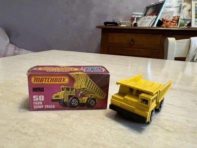Matchbox Superfast 75 N.58 Faun Dump Truck 1978 vintage in box da collezione - Immagine 1 di 4