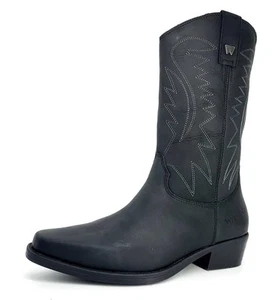 Botas vaqueras Wrangler Tex Hi de cuero marrón para hombre - Imagen 1 de 14