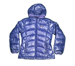 Purple Patagonia Kids Girls Medium Full Zip Coat Jacket Outdoor Warm - Picture 1 of 10