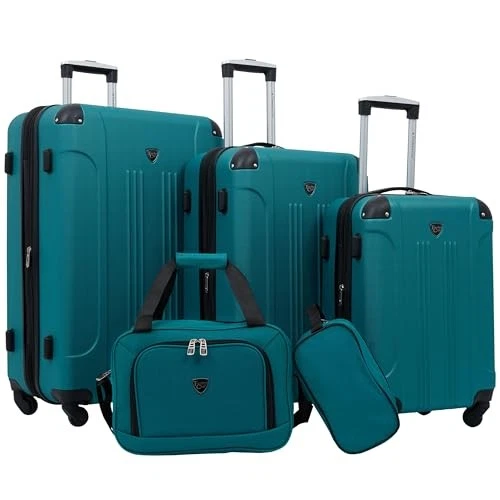 Travelers Club Sky Hardside Expandable Luggage Set With Spinner Wheels Teal 5