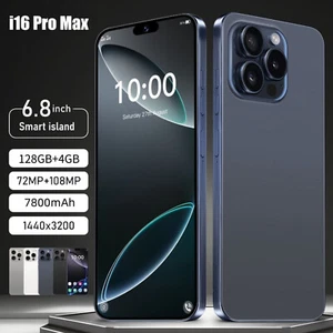 New i16 Pro Max 6.8" Android Smartphone Unlocked 8+512GB Dual SIM Mobile Phone - Picture 1 of 26