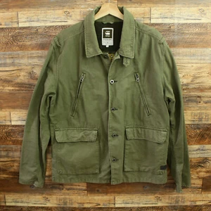 G-STAR RAW Militär Feldjacke Größe XXL grün Herren Baumwolle Metallknopf - Bild 1 von 17