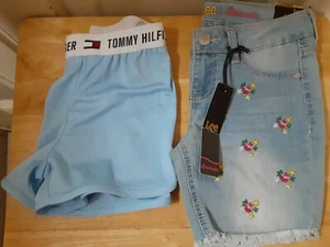 Tommy Hilfiger & Lee Girls Shorts Size 7 NEW WITH TAGS - Picture 1 of 5