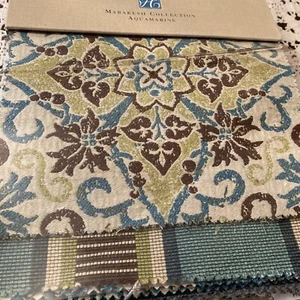 Highland Court Marakesh Collection Aquamarine Material Samples Turquoise Multico - Picture 1 of 12