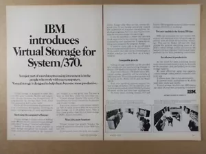 1972 IBM System/370 Virtual Storage vintage print Ad - Picture 1 of 1