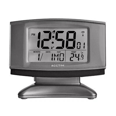 Acctim Cuba Digital Alarm Clock Radio Controlled Smartlite� Date & Temperature - Image 1 of 4