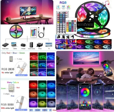 Strip Led con APP Striscia LED RGB Smart 5050 Telecomando Sensore Vocale 5 METRI - Immagine 1 di 4