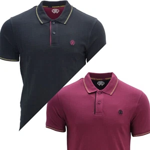 Roberto Cavalli Men's Polo Shirts Cotton Short Sleeve Black/Maroon (A69) - Picture 1 of 8