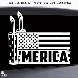 American Trucker USA Flag Decal Sticker Truck Driver Owner Operator 'MERICA USA - Picture 1 of 4