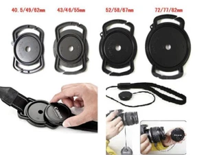 Camera Lens Cover Cap Holder Leash Strap for Canon Nikon Sony Cameras - Picture 1 of 12