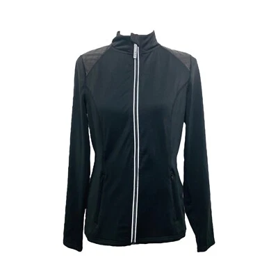 Chaqueta deportiva mediana para mujer Marc New York negra cremallera completa rendimiento Foto 1 de 4