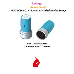 Spritze rund Lehrer Stempel JYP PC15 vorgefärbt Gummistempel - Bild 1 von 2