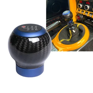 Gear Shift Knob Kit For Subaru BRZ Toyota GR86 2013-2024 2014 Blue Carbon Fiber - Picture 1 of 8