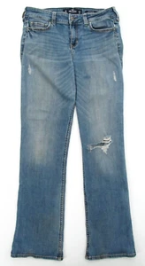 Hollister Jeans Womens Sz 9R Classic Denim Distressed Stretch Low Rise Boot Cut - Picture 1 of 10