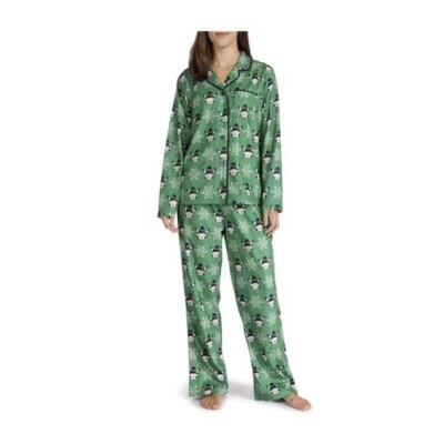 Pokemon Center Womens Size Small Green Pikachu Snowflake Flannel Pajama Set NWT - Image 1 of 4