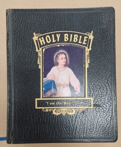 Holy Bible John A. Hertel 1955 New Standard Alphabetical Indexed Blue Ribbon - Picture 1 of 13