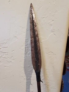 Antique AFRICAN TRIBAL SPEAR Arrow 19TH  century CONGO - Picture 1 of 10