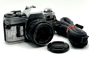 Silver Lizard Leather - Canon AE-1 35mm SLR Film Camera & 50mm F/1.8 Prime Lens - Picture 1 of 11