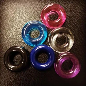 5Pc Cock Ring Super Stretchy Strong Stay Harder Penis Rings for Men ED Solution - Picture 1 of 5