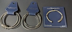 Pulseras triples Belk Silverworks de placa de plata fina: 3 estilos disponibles: NUEVAS - Imagen 1 de 14